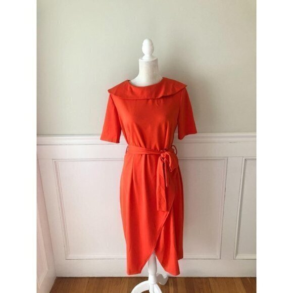 Metamorphosis Girl Orange Stretch Midi Dress - Picture 1 of 6